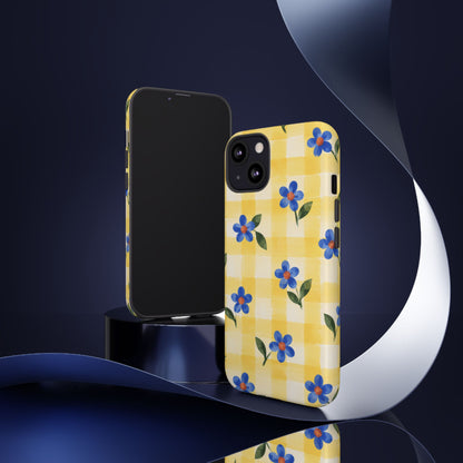 Buttercup Picnic iPhone Tough Case | yellow gingham
