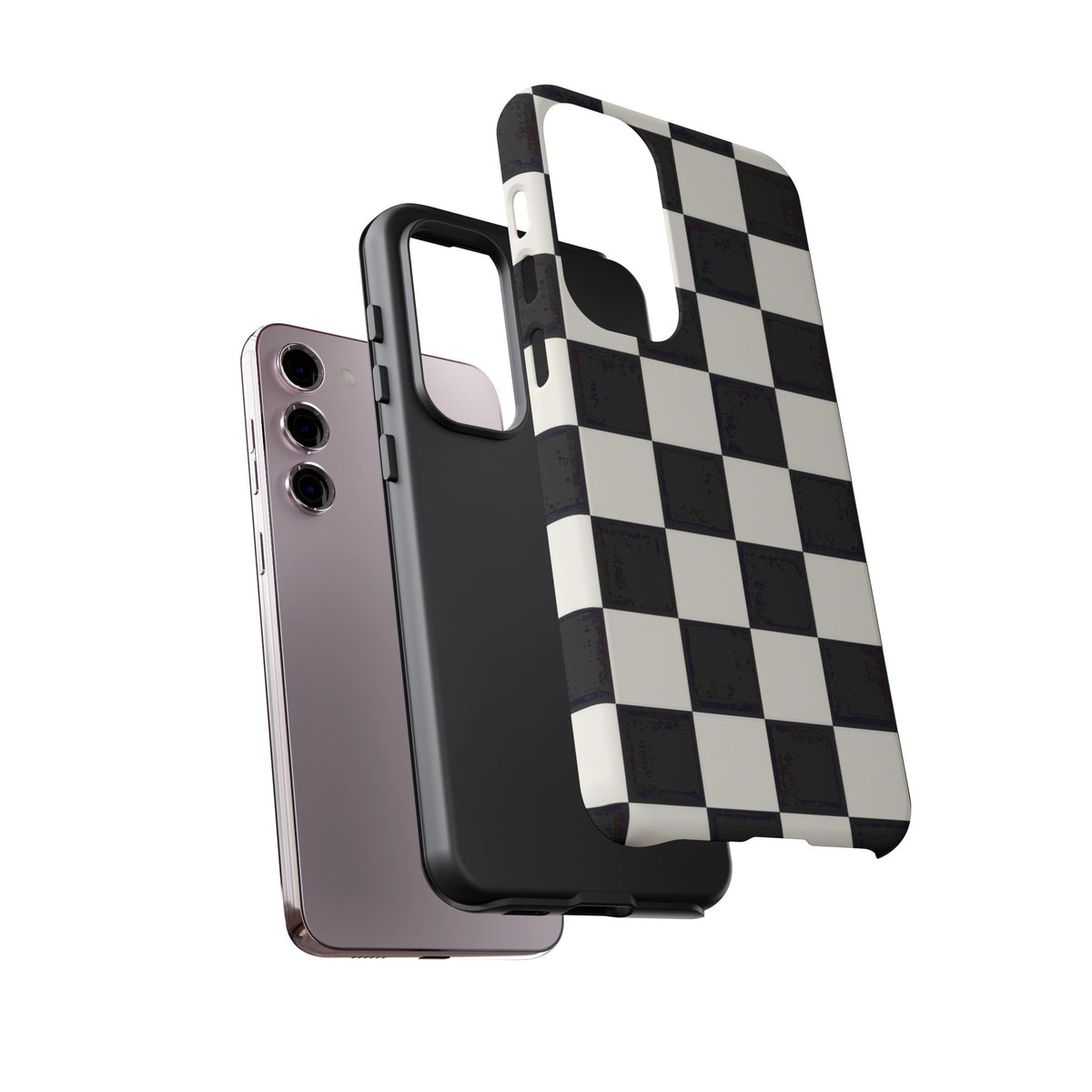 Classic Check Samsung Galaxy Tough Case | Black & White Checkerboard