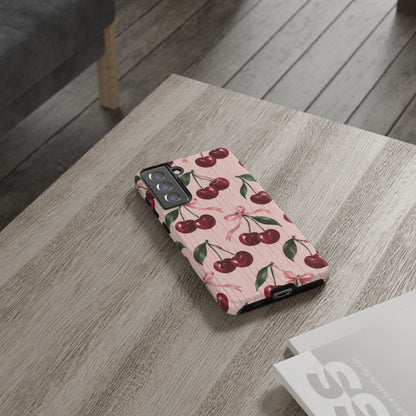 Cherry Ribbon Samsung Galaxy Tough Case | cherry print