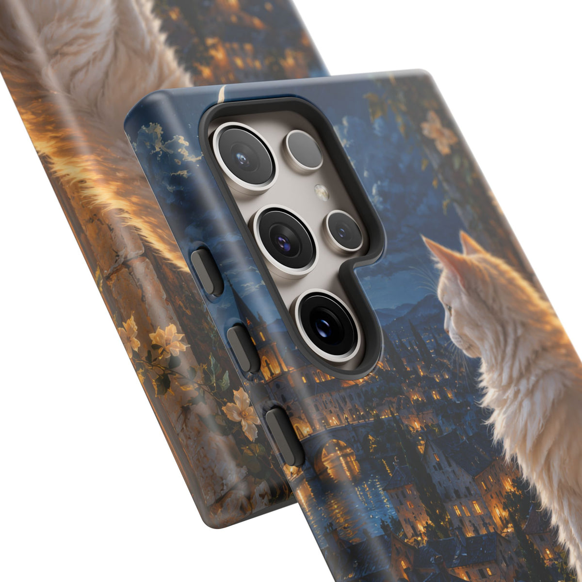 Moonlit Window Samsung Galaxy Tough Case | white cat