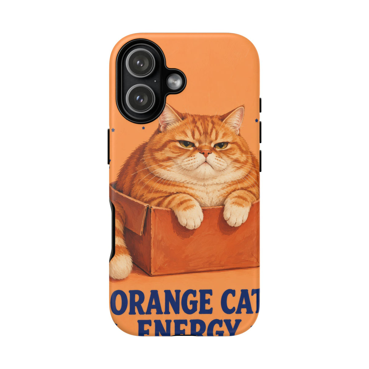 Orange Cat Energy iPhone Tough Case