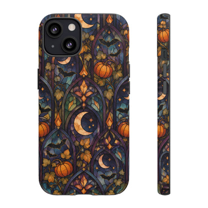 Amber Moon Window iPhone Tough Case | celestial halloween