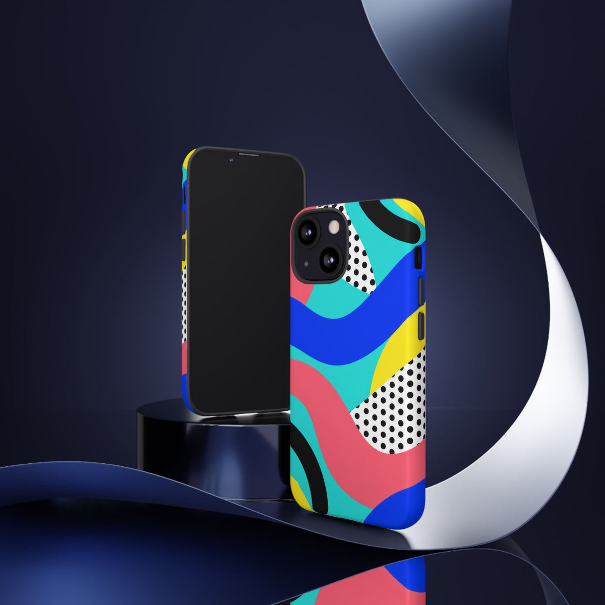 Poolside Pop iPhone Tough Case | Wavy Color Block