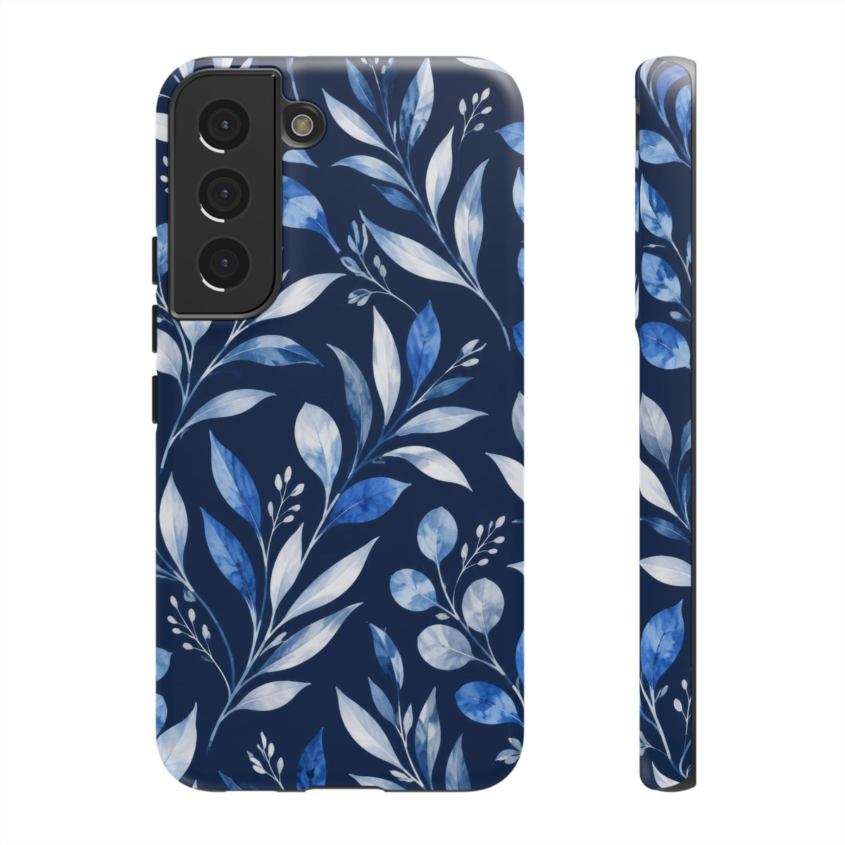 Blue Hour Botanical Samsung Galaxy Tough Case | Blue Botanical Leaf Pattern