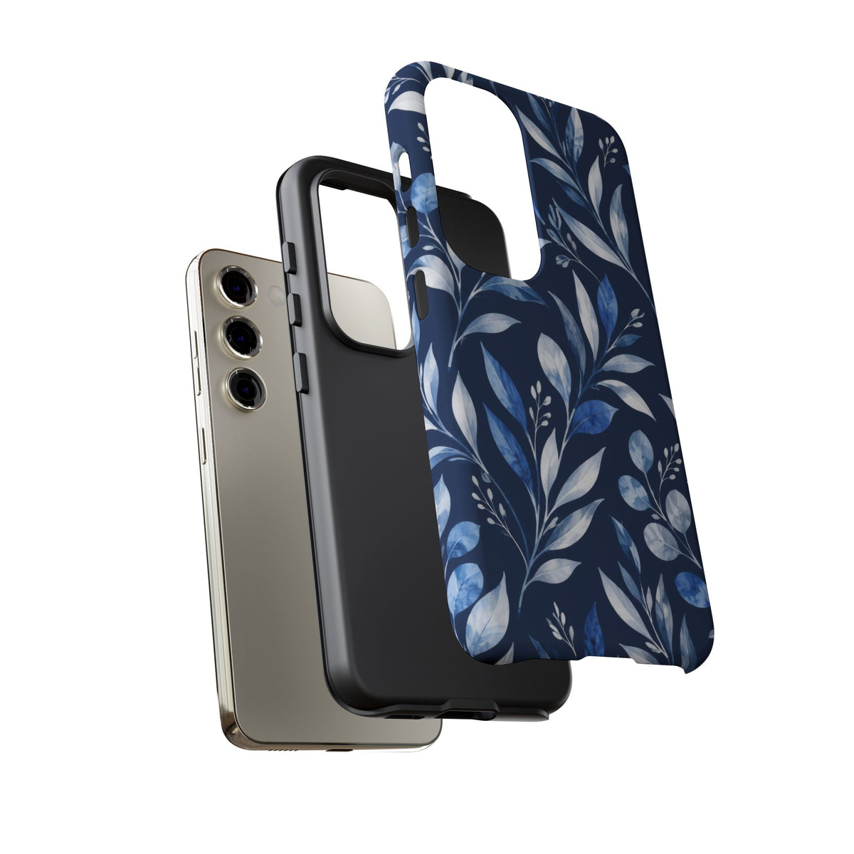 Blue Hour Botanical Samsung Galaxy Tough Case | Blue Botanical Leaf Pattern