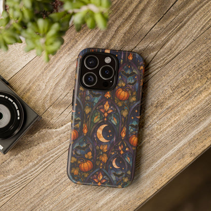 Amber Moon Window iPhone Tough Case | celestial halloween