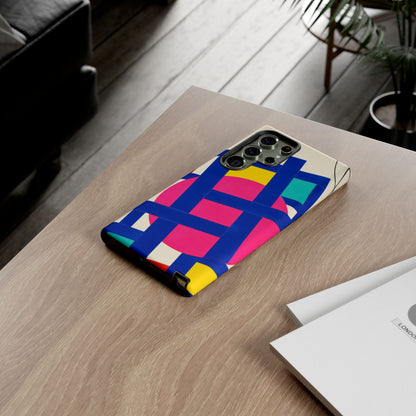 Chromatic Mischief Samsung Galaxy Tough Case | Geometric Color Block Art