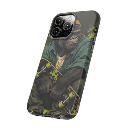Concrete Jungle iPhone Tough Case | Skater Gorilla Illustration