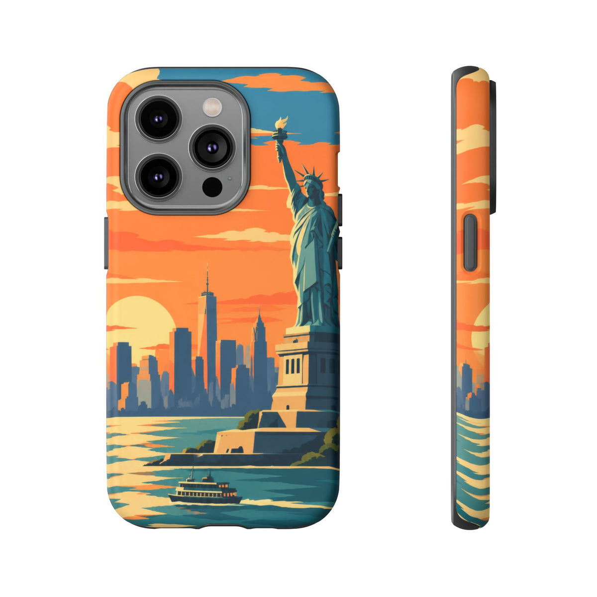 New York City — Harbor Liberty iPhone Tough Case