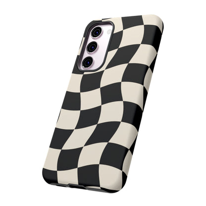 Liquid Check Samsung Galaxy Tough Case | Wavy Checkerboard