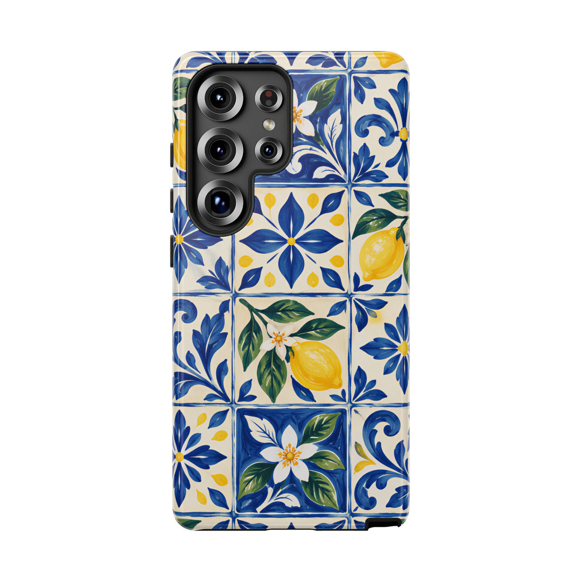 Blue Lemon Tile Samsung Galaxy Tough Case | Azulejo Orchard
