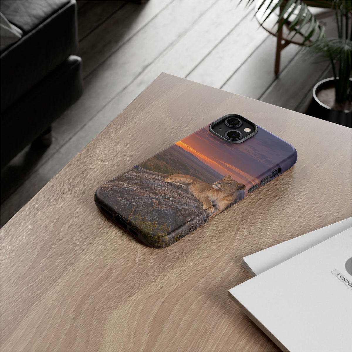 Lioness in the Blue Hour iPhone Tough Case