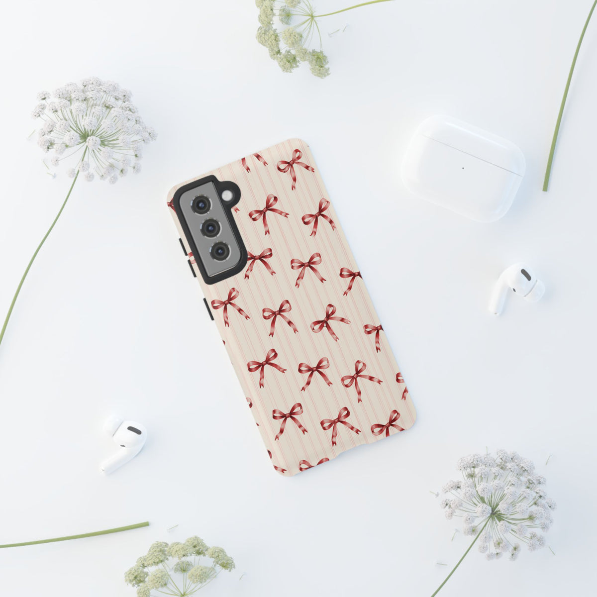 Red Bow Samsung Galaxy Tough Case | Ribbon Waltz