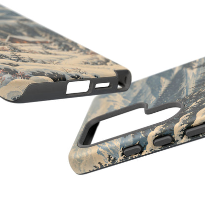 Vintage Winter Cabin Tough Phone Case
