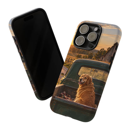 Sunday Road Golden iPhone Tough Case | golden retriever