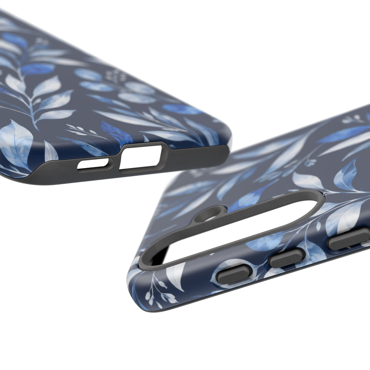 Blue Hour Botanical Samsung Galaxy Tough Case | Blue Botanical Leaf Pattern