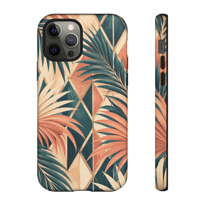 Coral Palm Pavilion iPhone Tough Case | art deco