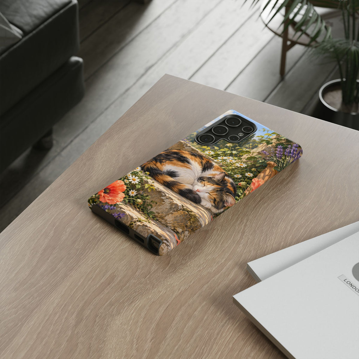 Garden Nap Samsung Galaxy Tough Case | calico cat