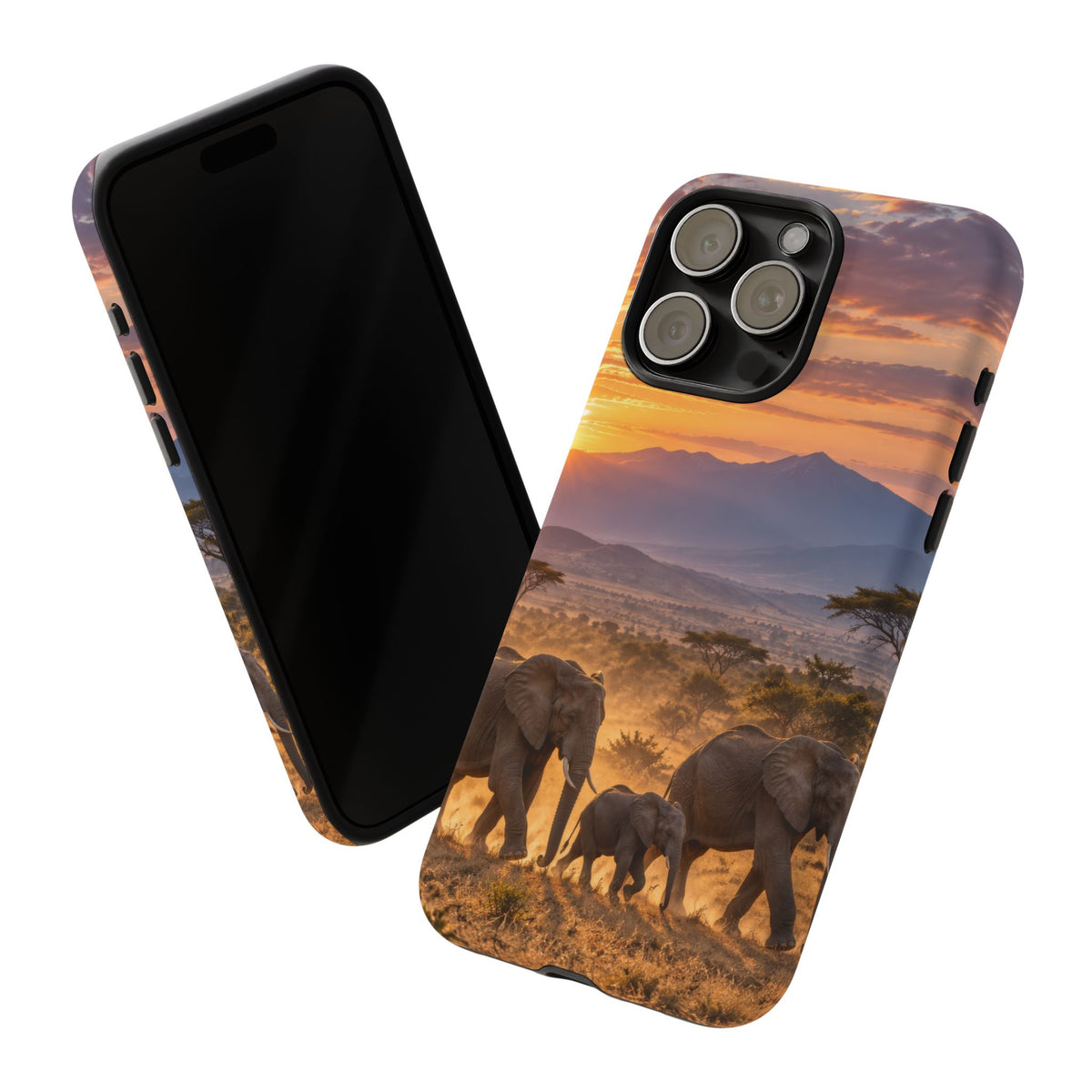 Elephants at First Light iPhone Tough Case | african elephants