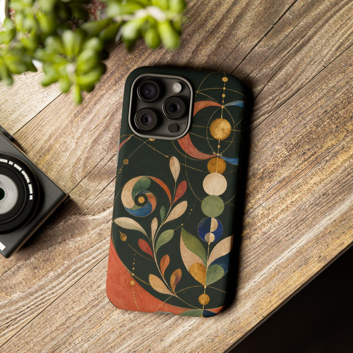 Orbital Garden iPhone Tough Case | Celestial Botanical Geometry