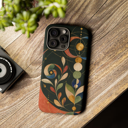 Orbital Garden iPhone Tough Case | Celestial Botanical Geometry