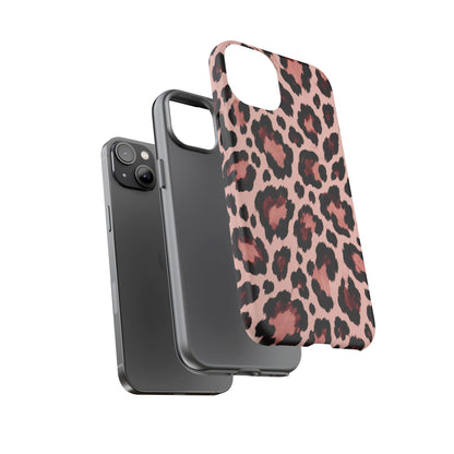 Wild Burgundy iPhone Tough Case | leopard print