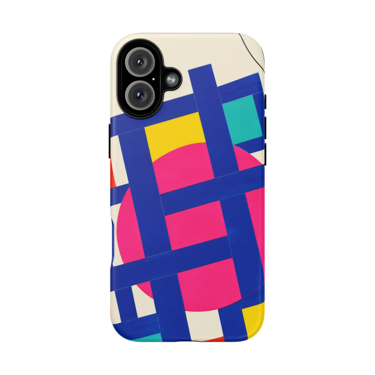Chromatic Mischief iPhone Tough Case | Geometric Color Block Art