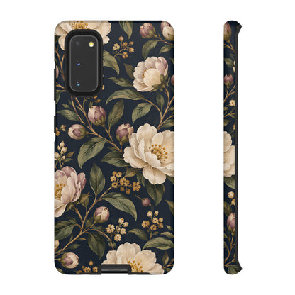 Dark Floral Samsung Galaxy Tough Case | Midnight Camellia