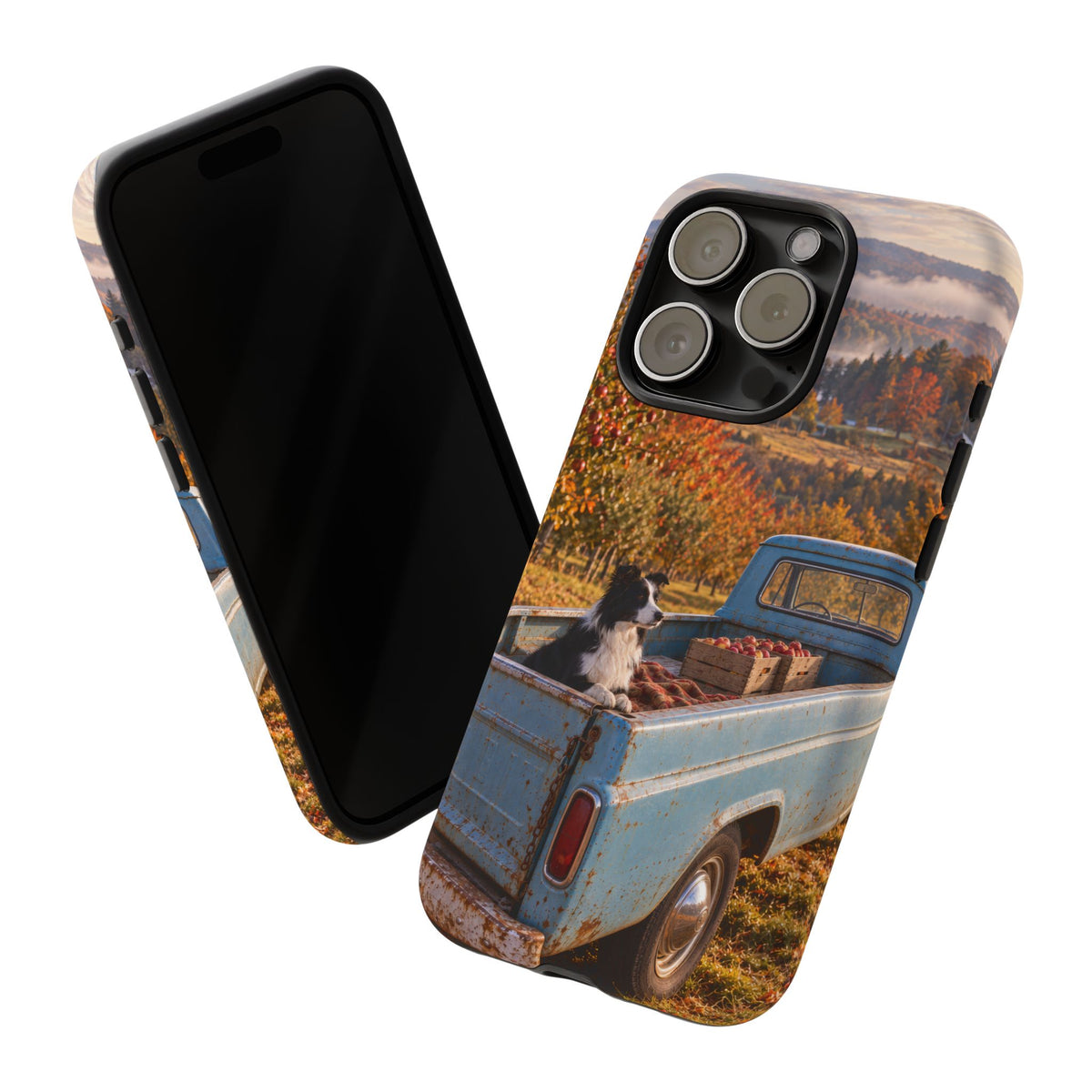 Blue Truck October iPhone Tough Case | border collie