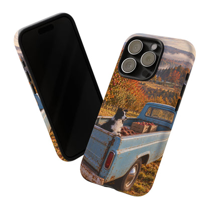 Blue Truck October iPhone Tough Case | border collie