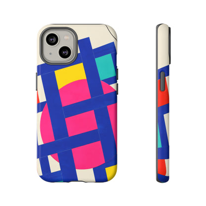 Chromatic Mischief iPhone Tough Case | Geometric Color Block Art