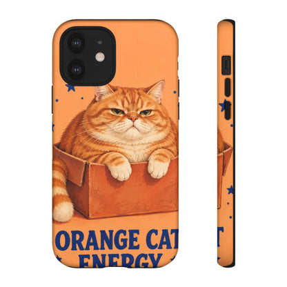 Orange Cat Energy iPhone Tough Case