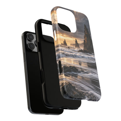 Black Sand and Silver iPhone Tough Case | black sand beach