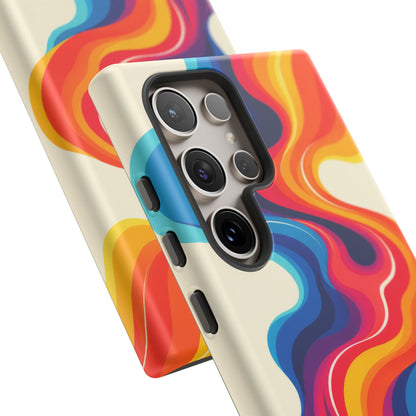 Chromatic Current Samsung Galaxy Tough Case | retro waves