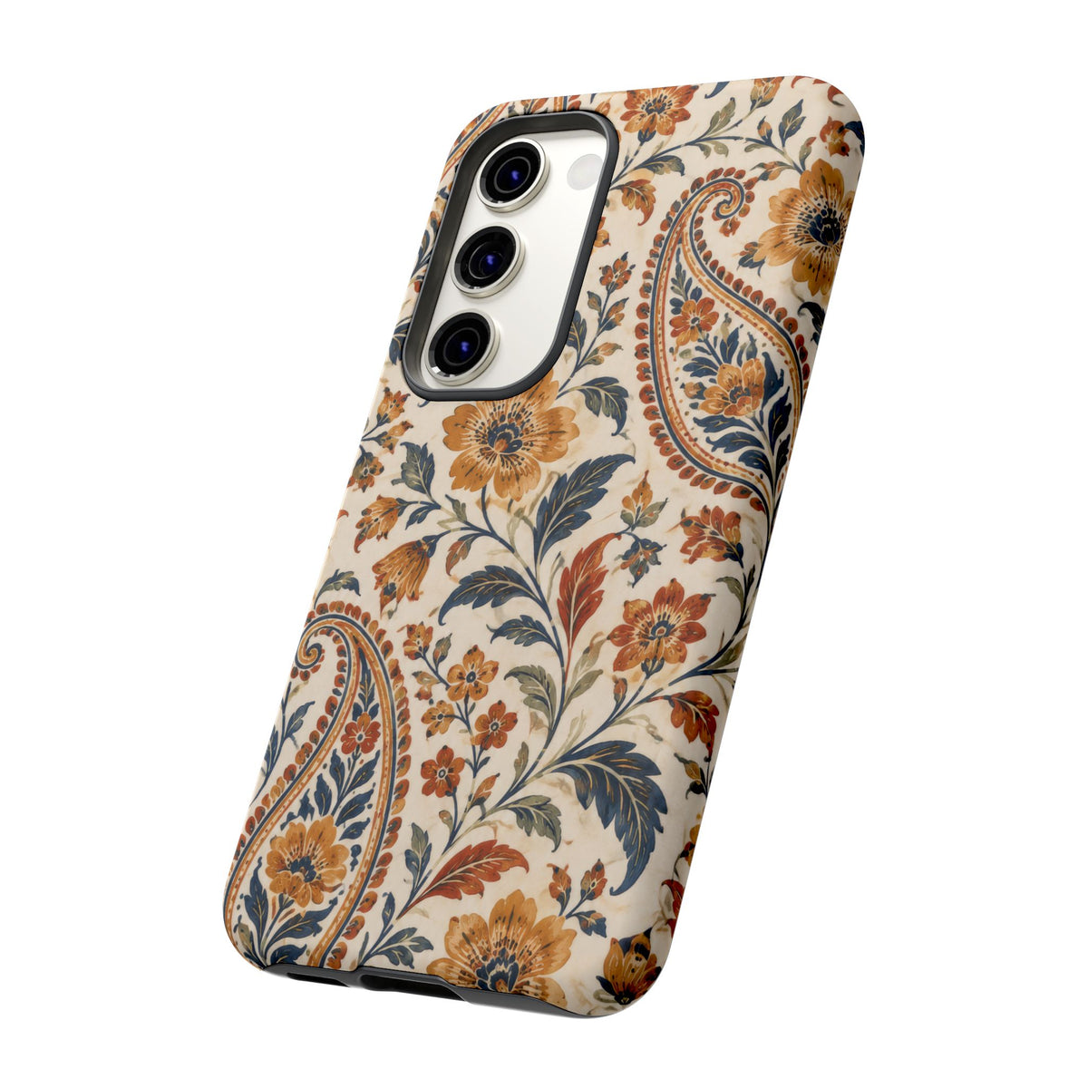 Saffron Heirloom Samsung Galaxy Tough Case | Floral Paisley on Ivory