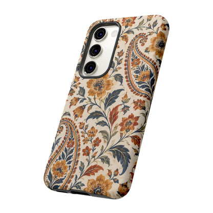 Saffron Heirloom Samsung Galaxy Tough Case | Floral Paisley on Ivory