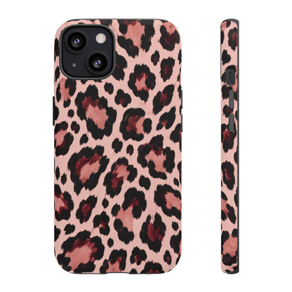 Wild Burgundy iPhone Tough Case | leopard print