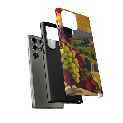 Wine & Grapes — Golden Vintage Samsung Galaxy Tough Case | wine grapes