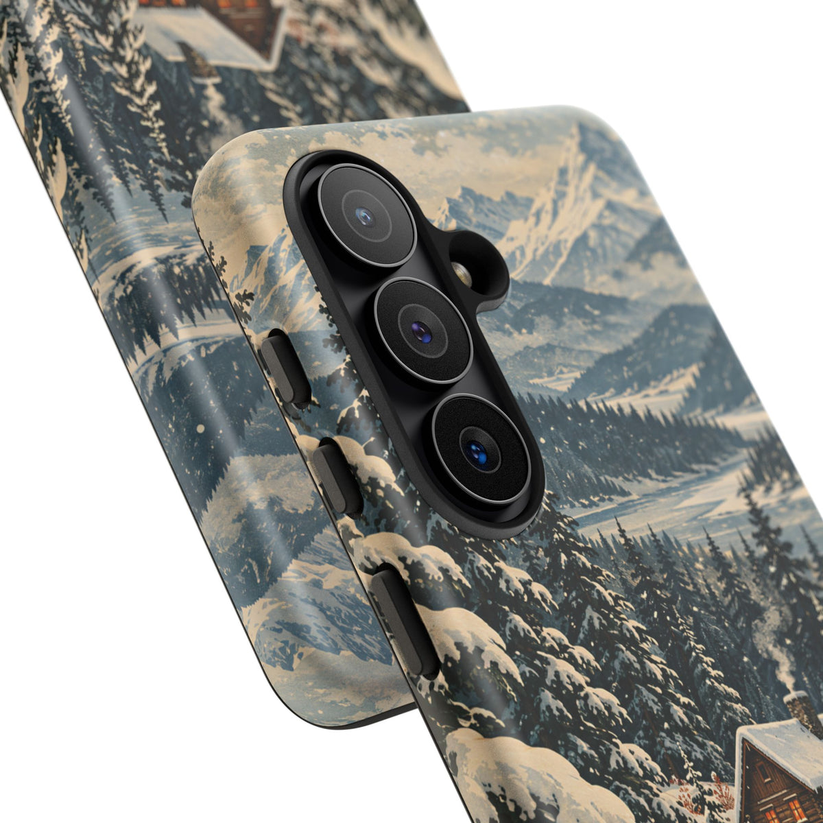 Vintage Winter Cabin Tough Phone Case