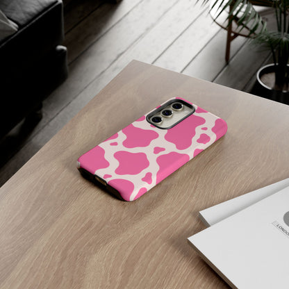 Strawberry Milk Samsung Galaxy Tough Case | Pink Cow Print