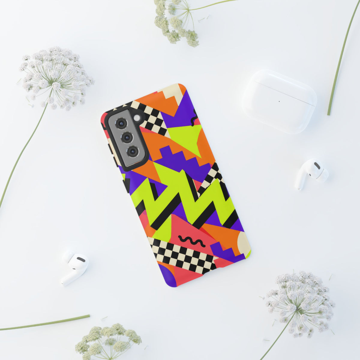 Acid Arcade Samsung Galaxy Tough Case | Bright Retro Geometry