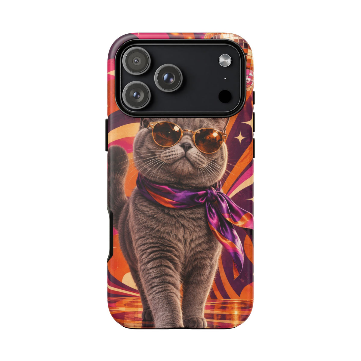 Disco Whiskers iPhone Tough Case | disco cat