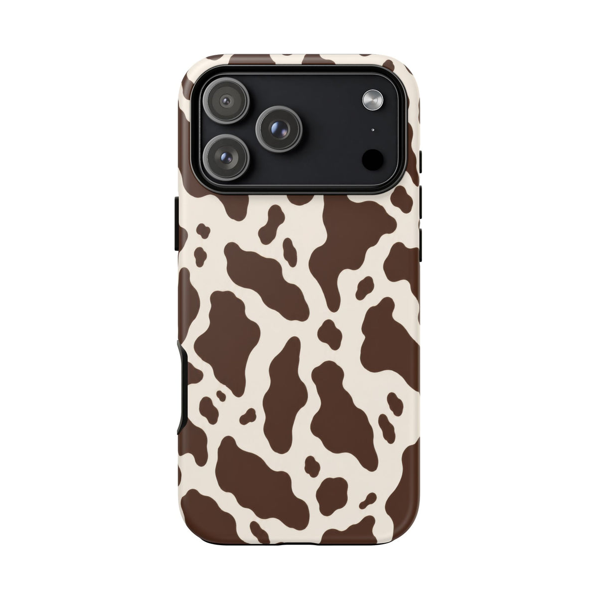 Cocoa Ranch iPhone Tough Case | Brown Cow Print