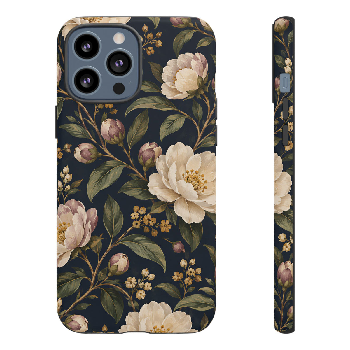 Dark Floral iPhone Tough Case | Midnight Camellia