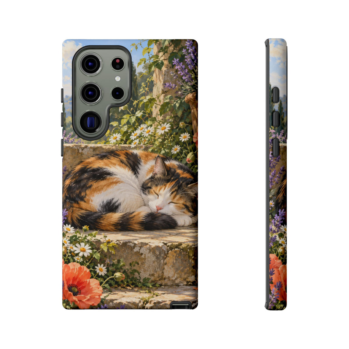 Garden Nap Samsung Galaxy Tough Case | calico cat
