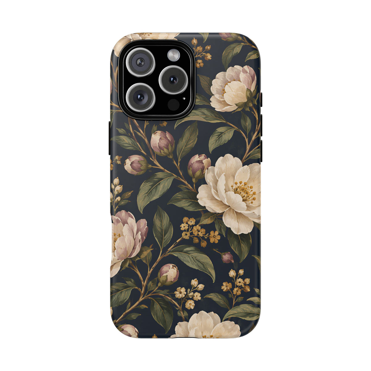 Dark Floral iPhone Tough Case | Midnight Camellia