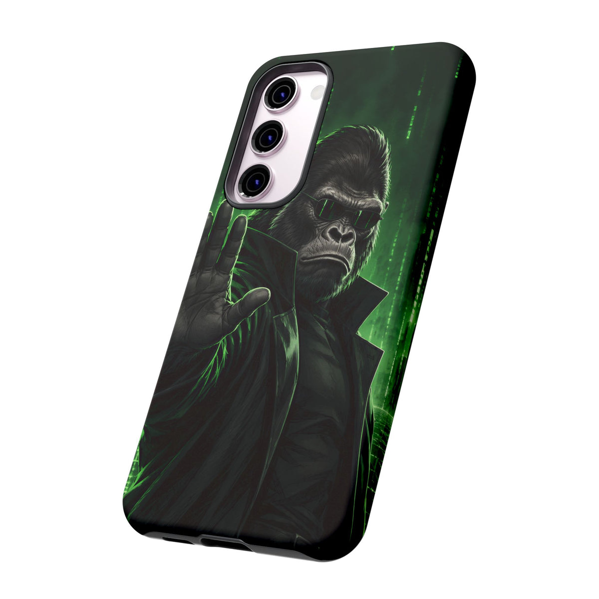 Cyberpunk Gorilla Samsung Galaxy Tough Case | Neon Code Silverback