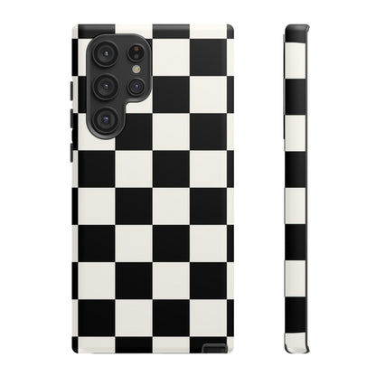 Classic Check Samsung Galaxy Tough Case | Black & White Checkerboard