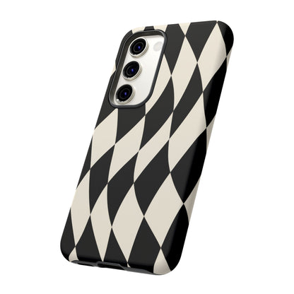 Harlequin Sway Samsung Galaxy Tough Case | Black & White Harlequin
