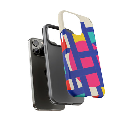 Chromatic Mischief iPhone Tough Case | Geometric Color Block Art